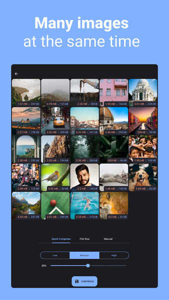Compress Image - MB to KB - Image screenshot of android app