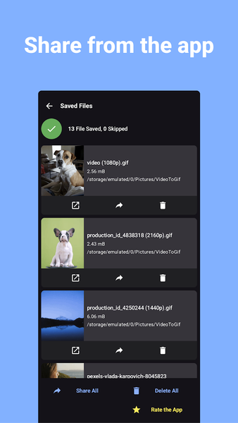 Convert Video to GIF - عکس برنامه موبایلی اندروید