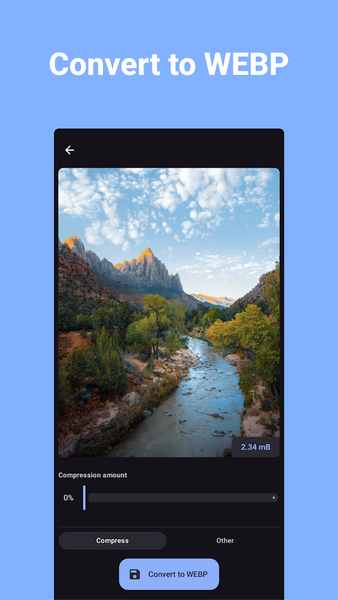 WEBP Converter - Image to WEBP - عکس برنامه موبایلی اندروید