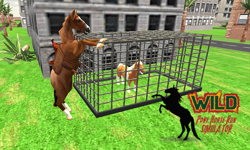 Wild Pony Horse Run Simulator - Gameplay image of android game