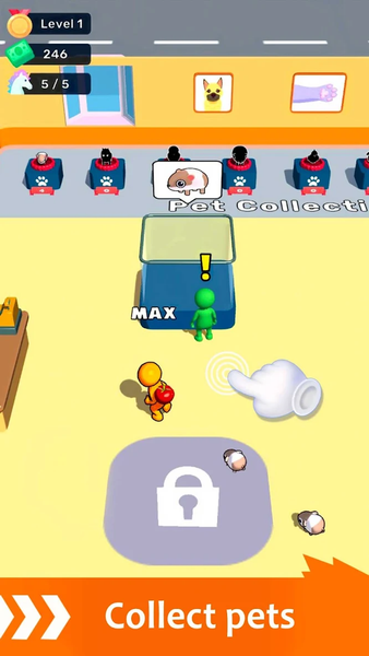 Idle Pet Center Simulator - Gameplay image of android game