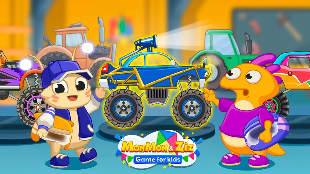 MonMon & Ziz: Kids Car Racing - عکس بازی موبایلی اندروید