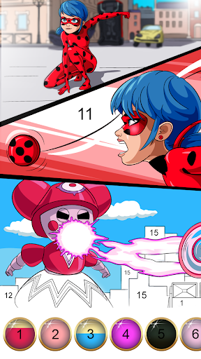 دانلود بازی Miraculous Ladybug & Cat Noir. Color by number اندروید | بازار