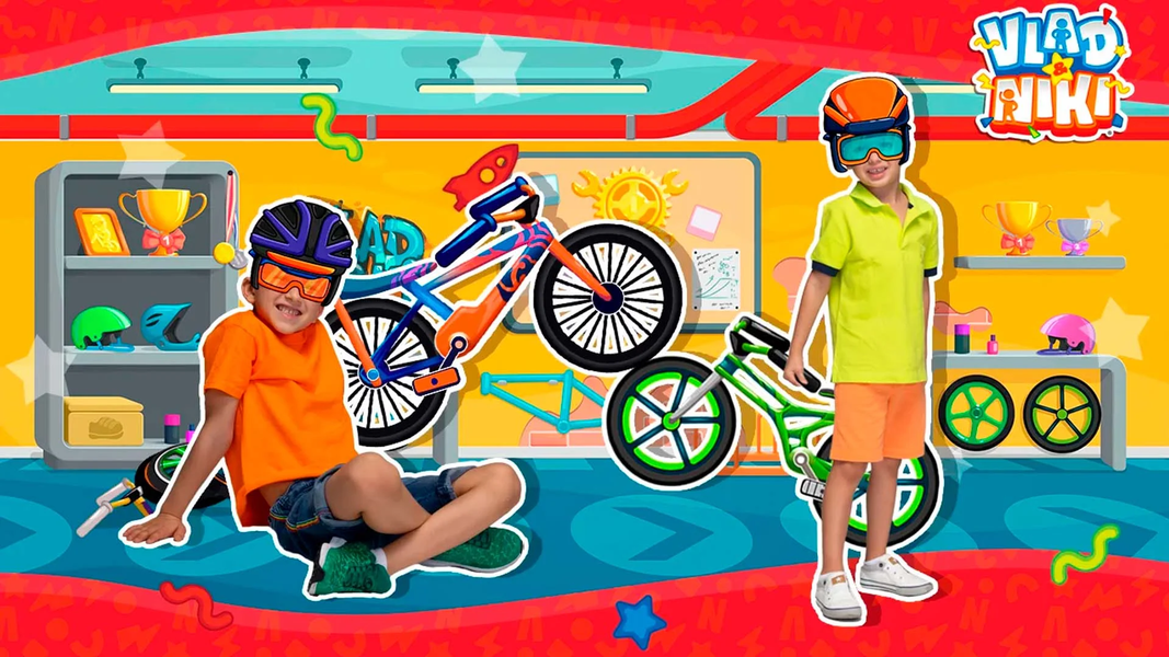 Vlad & Niki: Kids Bike Racing - Gameplay image of android game