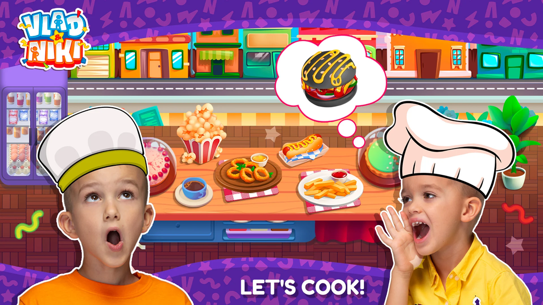 Vlad and Niki: Kids Cafe - Gameplay image of android game