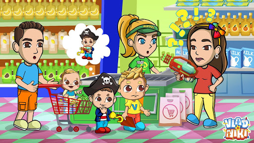 Vlad & Niki Supermarket game - Gameplay image of android game