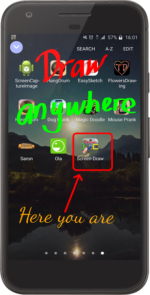 Draw anywhere on Screen AZDraw - عکس برنامه موبایلی اندروید