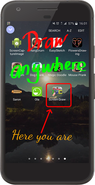 Draw anywhere on Screen AZDraw - Image screenshot of android app