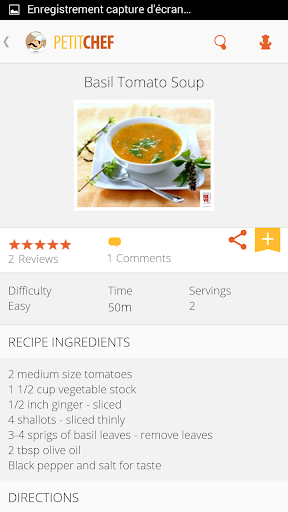 PetitChef, cooking and recipes - Image screenshot of android app