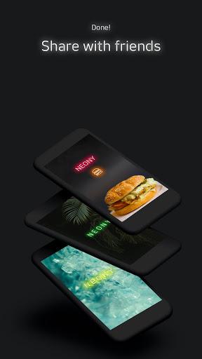 NEONY - neon sign text on pic - عکس برنامه موبایلی اندروید
