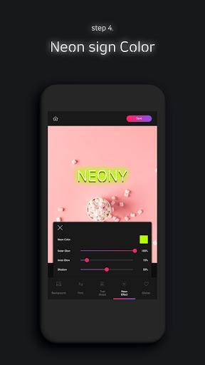 NEONY - neon sign text on pic - عکس برنامه موبایلی اندروید