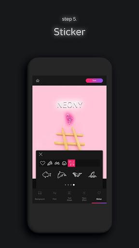 NEONY - neon sign text on pic - عکس برنامه موبایلی اندروید