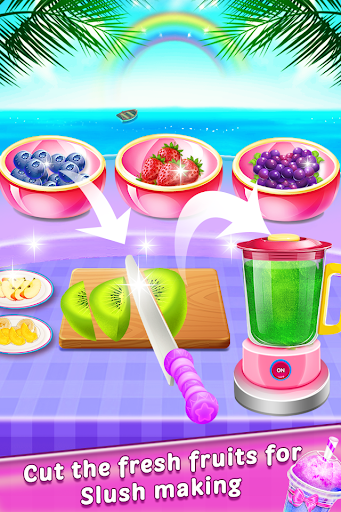 Frozen Slush Ice Candy - Rainbow Slushy Food Maker - Image screenshot of android app