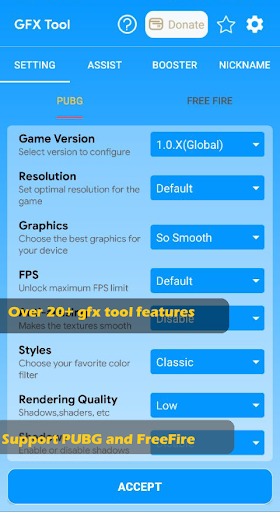 GFX Tool for PUBG Freefire - Image screenshot of android app