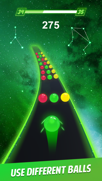 Dancing Ball Color Rush Game - Gameplay image of android game