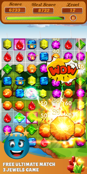 Jewel Diamante Crush - Jewels - Gameplay image of android game