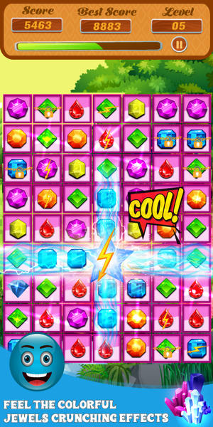Jewel Diamante Crush - Jewels - Gameplay image of android game