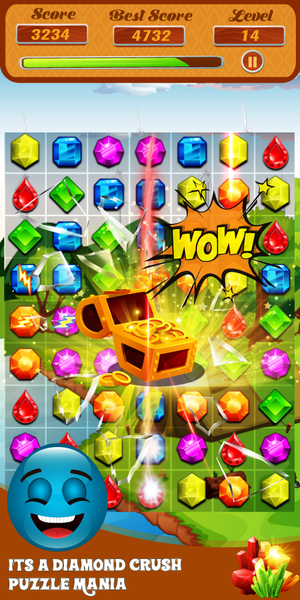 Jewel Diamante Crush - Jewels - Gameplay image of android game