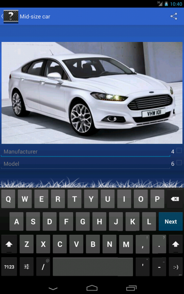 Car Quiz - Gameplay image of android game