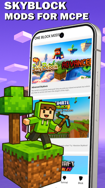 One Block Mod for Minecraft PE - عکس برنامه موبایلی اندروید