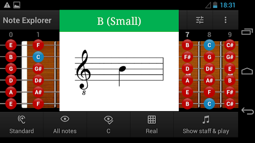 Guitar Note Trainer Demo - Image screenshot of android app