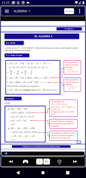 Algebra 1 Pure Math - عکس برنامه موبایلی اندروید