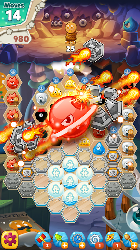 Monster Busters: Ice Slide - Gameplay image of android game