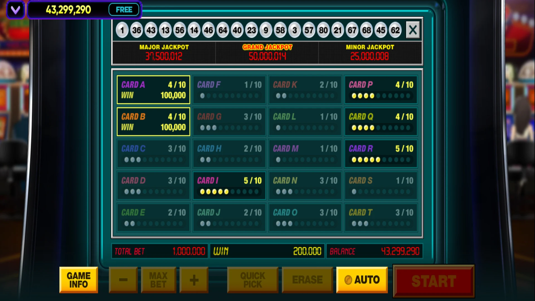 Vegas Keno - Gameplay image of android game