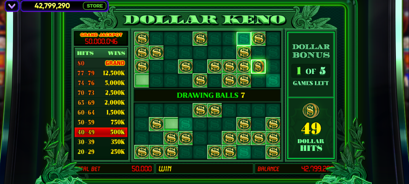 Vegas Keno - Gameplay image of android game