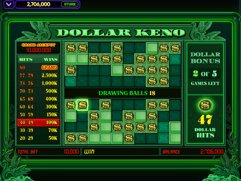 Vegas Keno - Gameplay image of android game