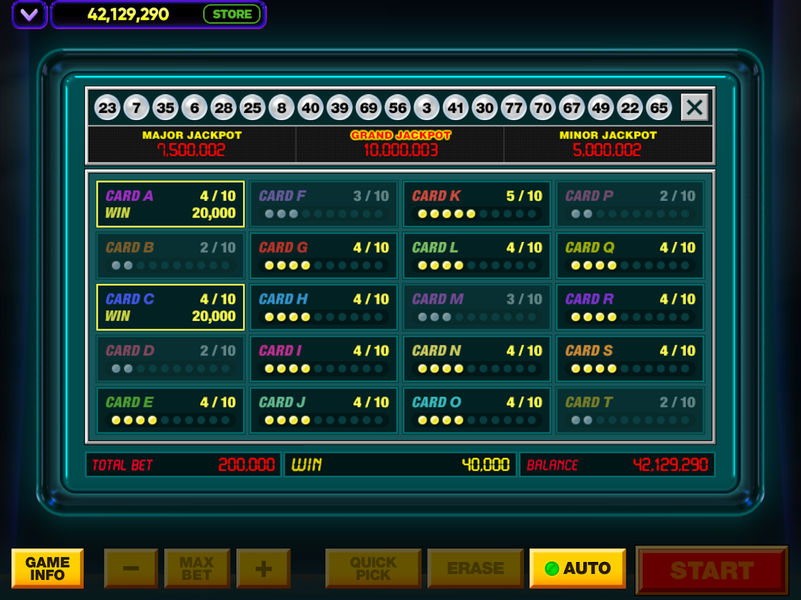 Vegas Keno - Gameplay image of android game