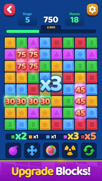 Roglide: Slide & Match Blocks - Gameplay image of android game