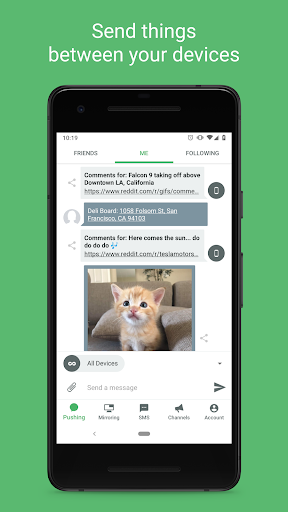 Pushbullet: SMS on PC and more - Image screenshot of android app