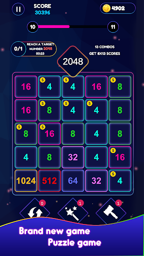 Neon Pop Numbers - Gameplay image of android game
