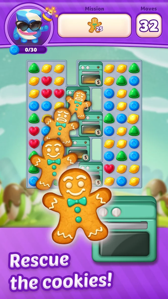 Lollipop Sweet Heroes Match3 - Gameplay image of android game