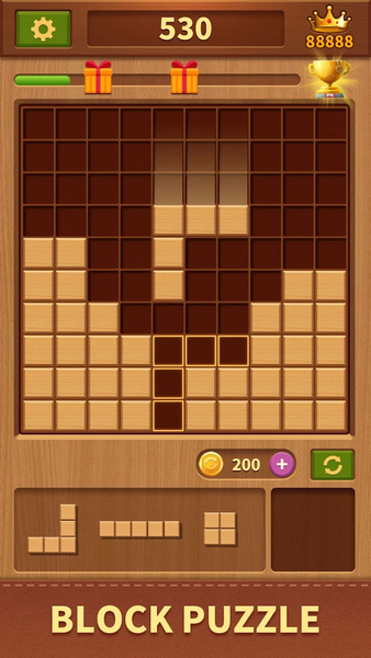 Woody Block Endless PuzzleGame - Gameplay image of android game