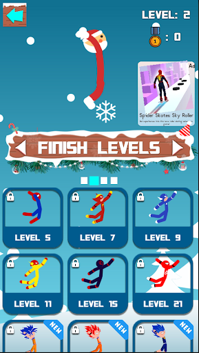 Superhero Hook: Stickman Swing - Gameplay image of android game