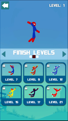 Superhero Hook: Stickman Swing - Gameplay image of android game