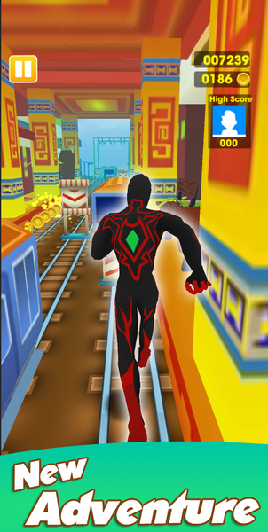 Superhero Run: Subway Runner - Gameplay image of android game