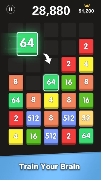 Merge Block - number games - Gameplay image of android game