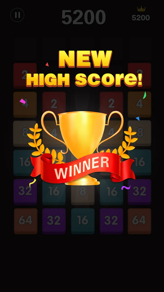 Merge Block - number games - Gameplay image of android game