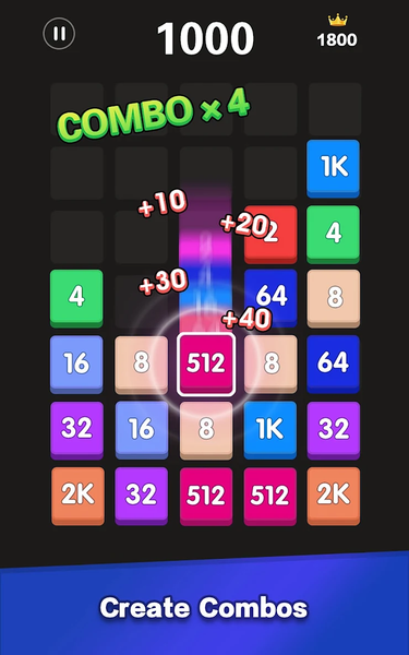 Merge Block - number games - Gameplay image of android game