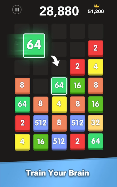Merge Block - number games - Gameplay image of android game