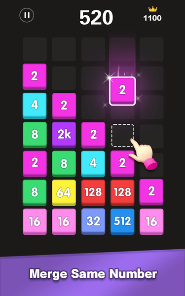 Merge Block - number games - Gameplay image of android game