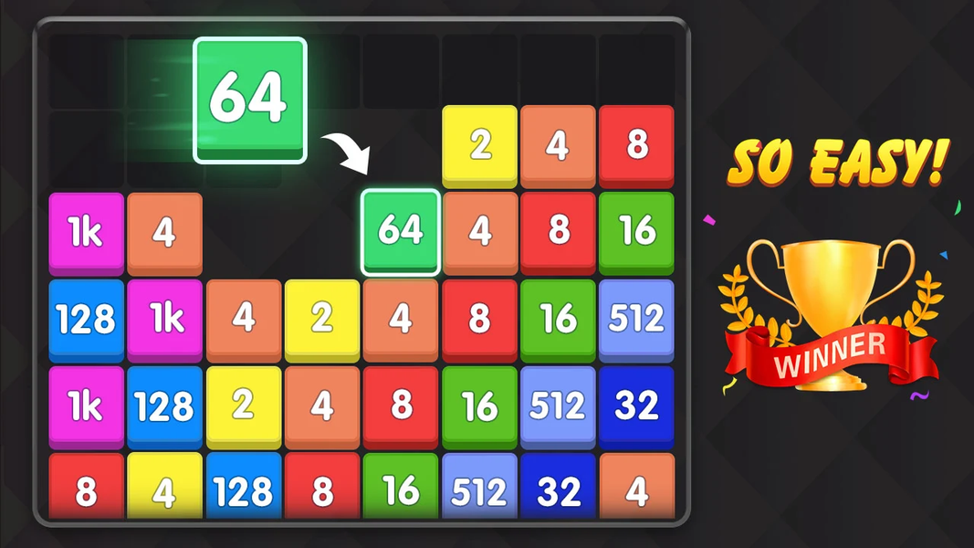 Merge Block - number games - Gameplay image of android game