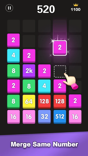 Merge Block - number games - Gameplay image of android game