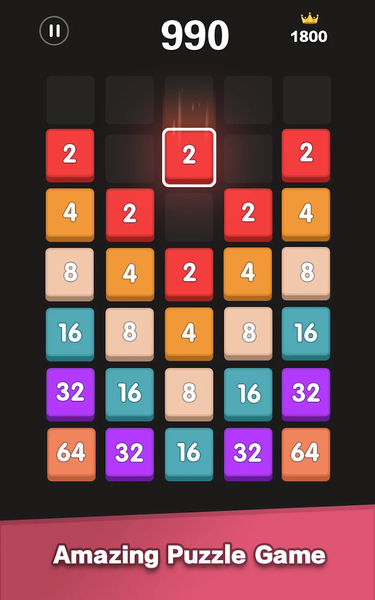 Merge Block - number games - Gameplay image of android game