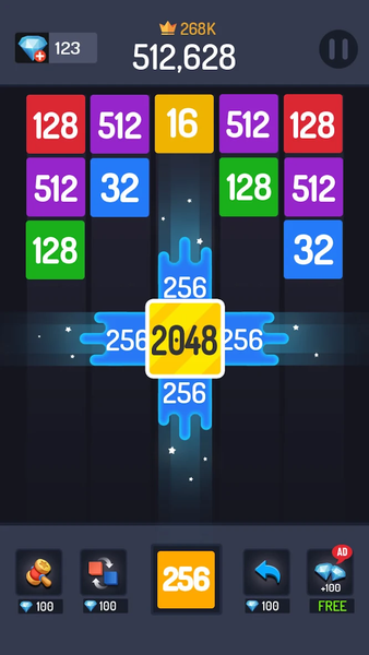 Numbers Game - ۲۰۴۸ Merge - عکس بازی موبایلی اندروید