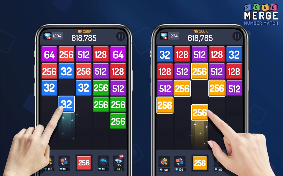 Numbers Game - ۲۰۴۸ Merge - عکس بازی موبایلی اندروید