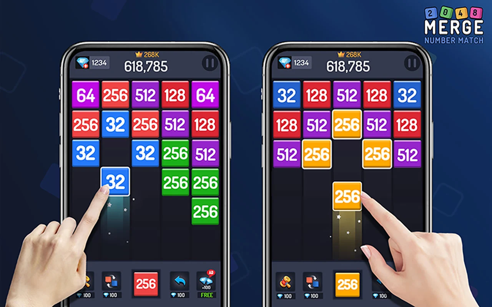 Numbers Game - ۲۰۴۸ Merge - عکس بازی موبایلی اندروید